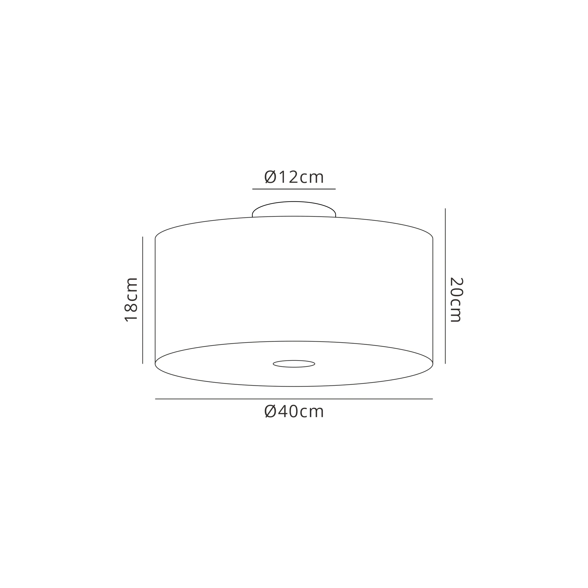 DK1074  Baymont 40cm Flush 3 Light Grey; Frosted Black Detail Diffuser